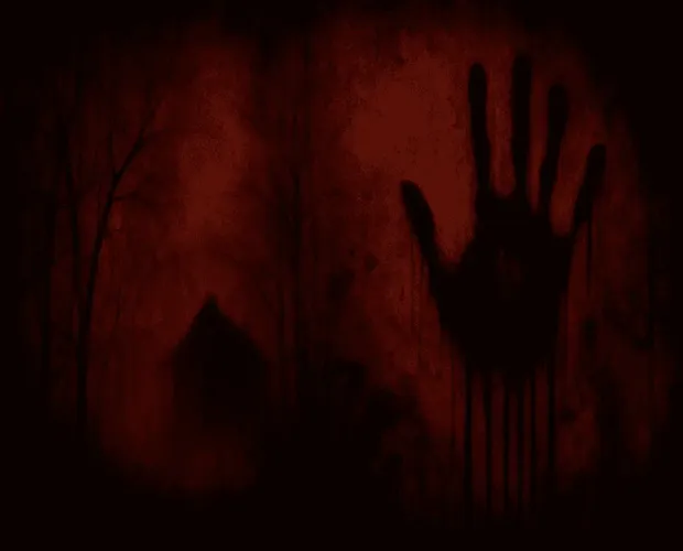Bloody handprint horror background
